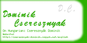 dominik cseresznyak business card